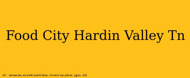 Food City Hardin Valley Tn