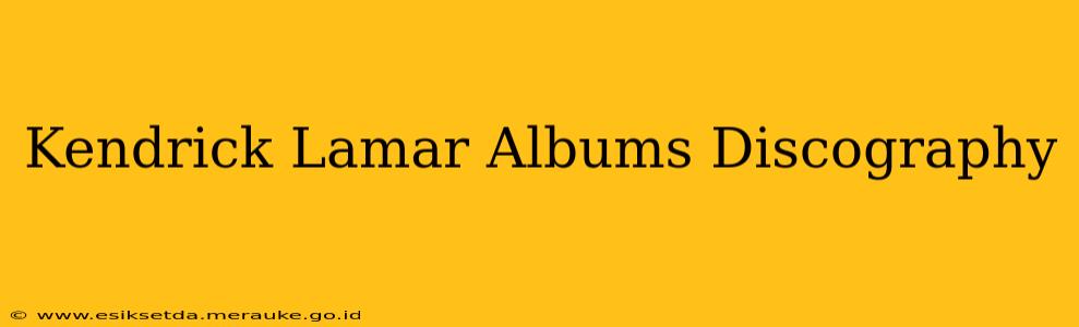 Kendrick Lamar Albums Discography