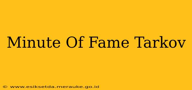 Minute Of Fame Tarkov