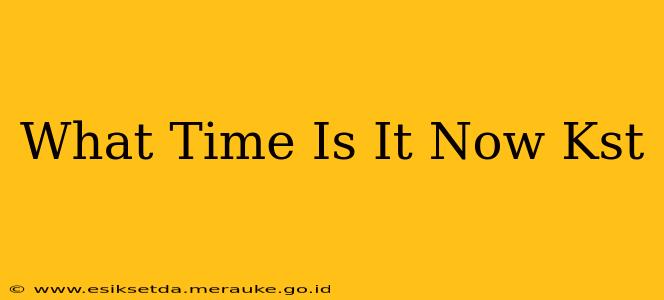 What Time Is It Now Kst